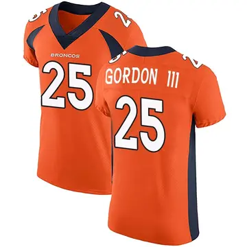 Men's Melvin Gordon III Denver Broncos Elite Orange Team Color Vapor Untouchable Jersey