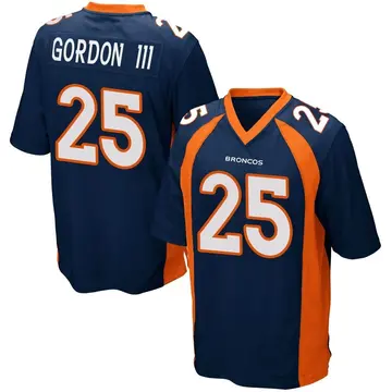 Men's Melvin Gordon III Denver Broncos Game Navy Blue Alternate Jersey