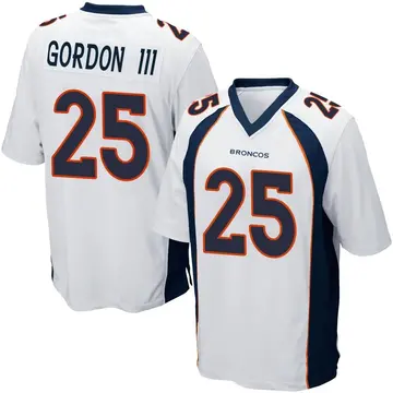 Men's Melvin Gordon III Denver Broncos Game White Jersey