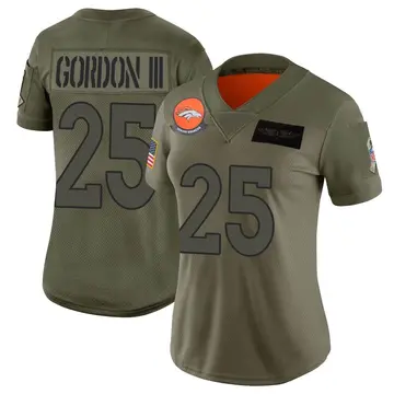 Women's Melvin Gordon III Denver Broncos Limited Camo 2019 Salute to Service Jersey