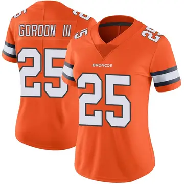 Women's Melvin Gordon III Denver Broncos Limited Orange Color Rush Vapor Untouchable Jersey