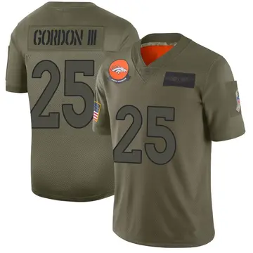 Youth Melvin Gordon III Denver Broncos Limited Camo 2019 Salute to Service Jersey